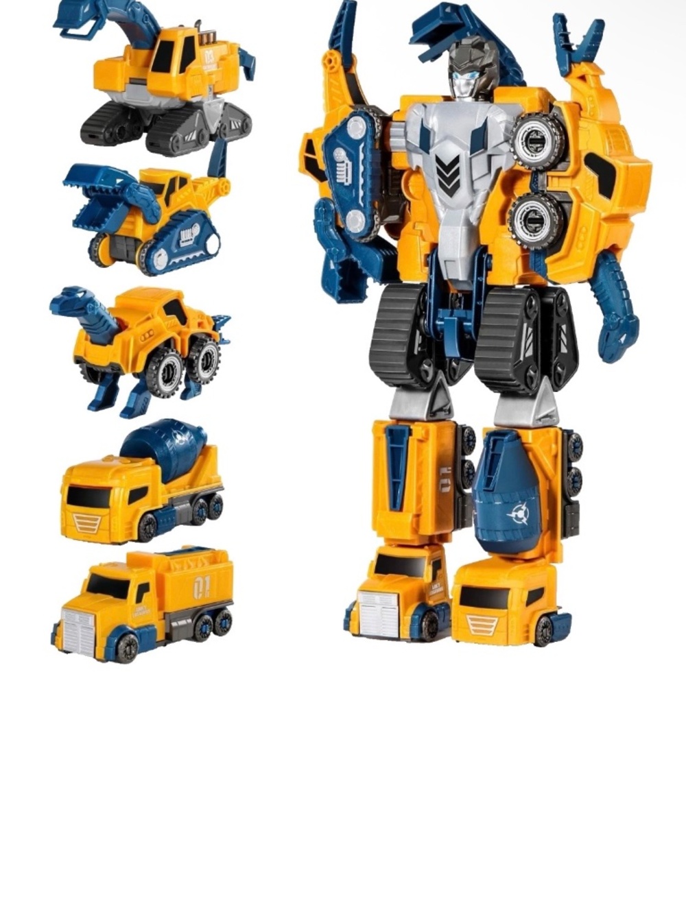 MIEBELY 5-in-1 Magnetic Transforming Robot Set - Dinosaur Engineering Team